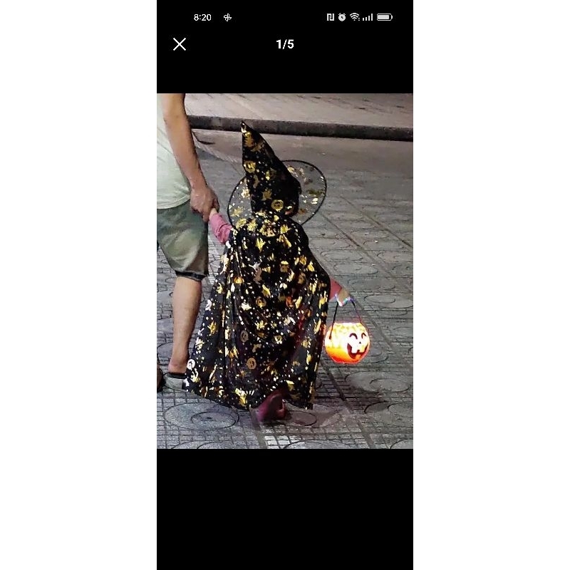 Áo choàng Halloween kèm mũ cho bé