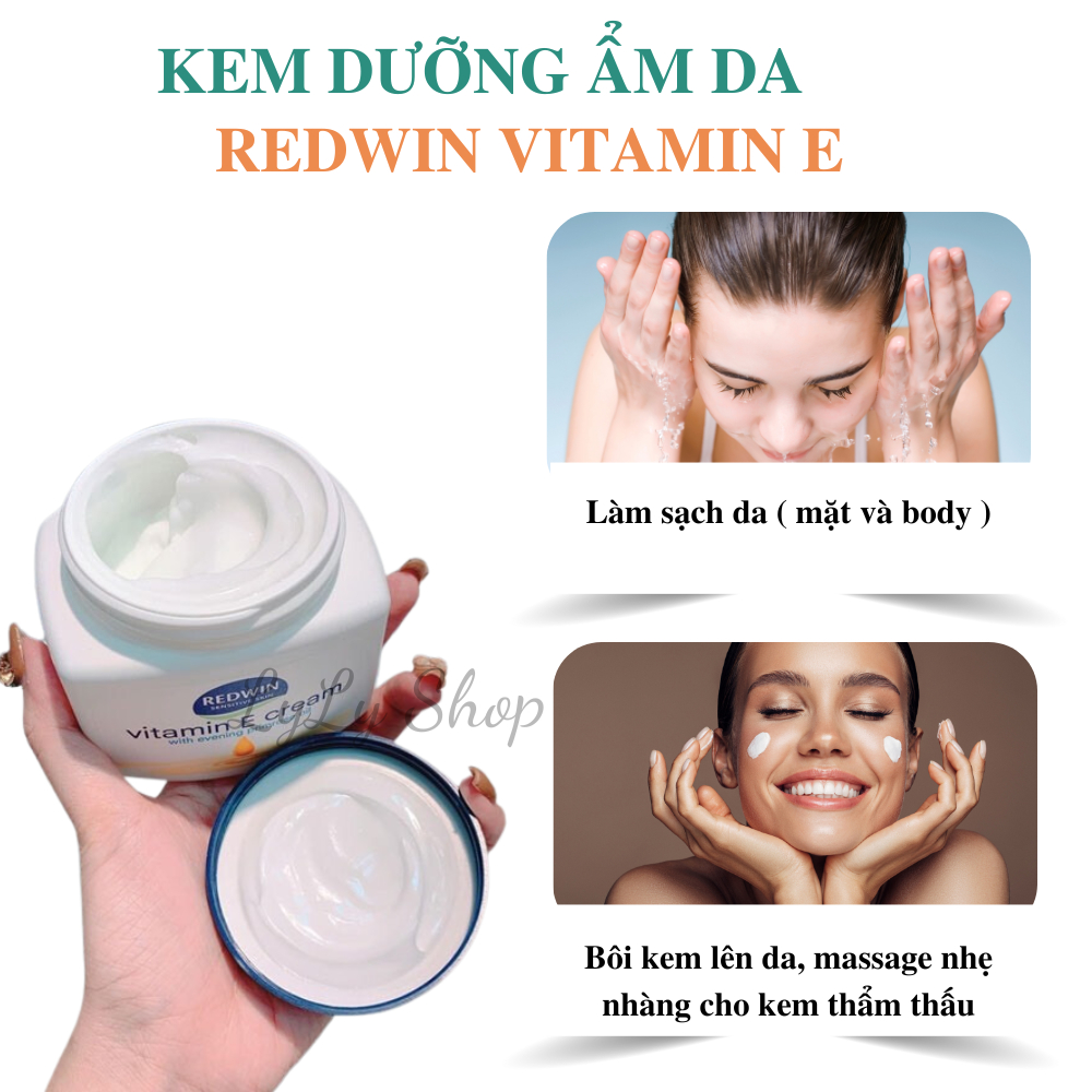 Kem Dưỡng Ẩm Da Vitamin E Redwin Cream Úc, Kem nẻ dưỡng da, chống nẻ, làm mềm mịn da LyLyShop 300g