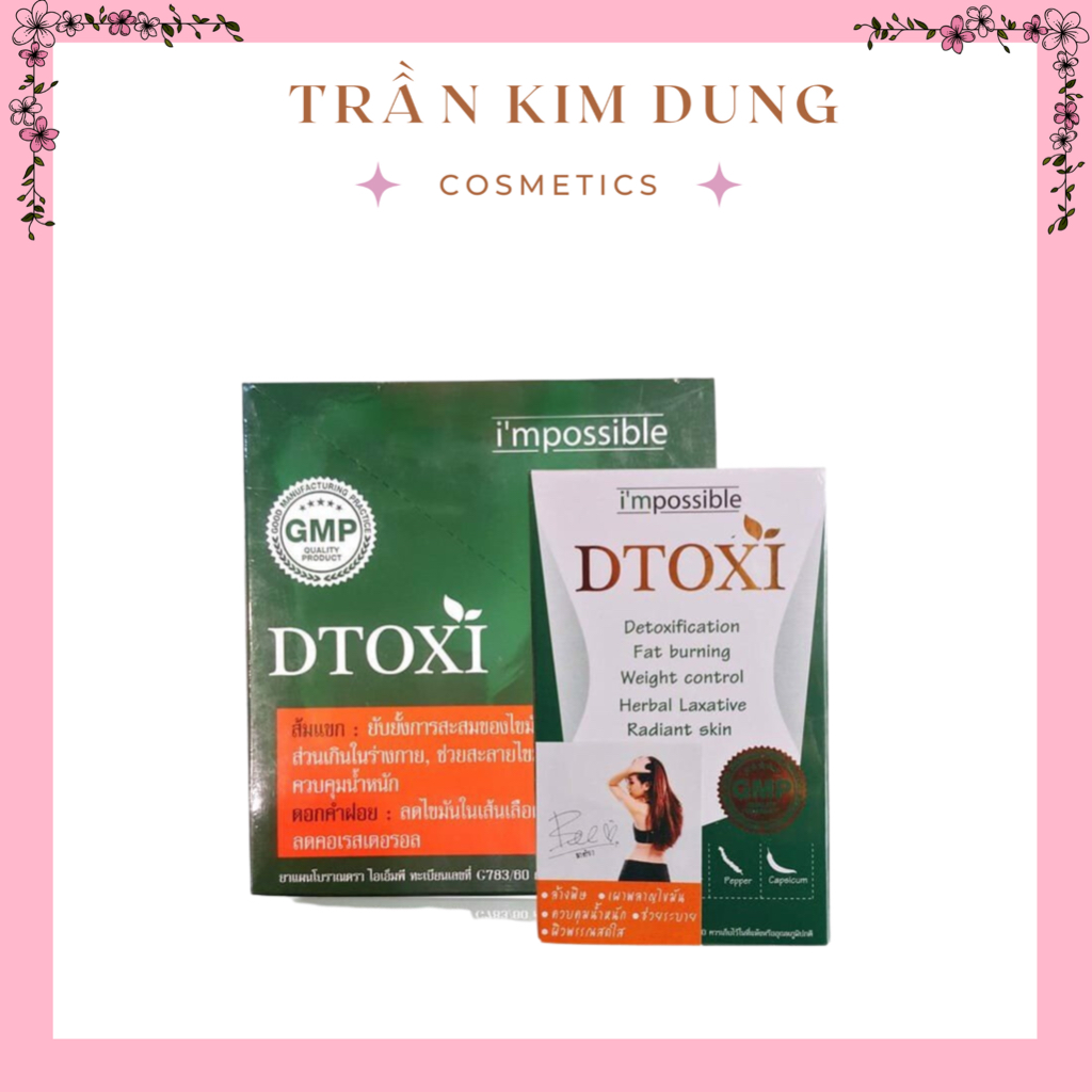 1 vỉ giúp giảm cân thải độc Dtoxi Thái Lan