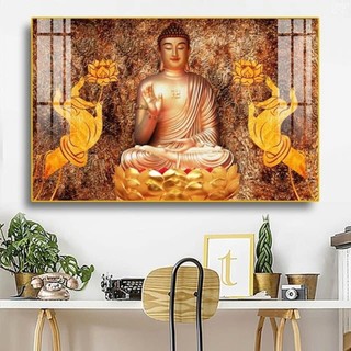 Tranh Laminate Tráng Gương - Tranh Treo Tường Phật Giáo Treo Phòng Thờ