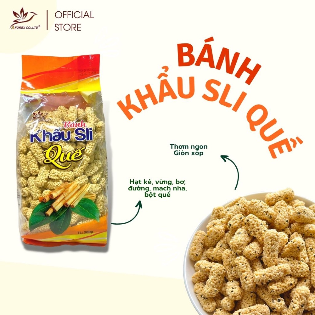 Bánh khẩu sli Quế Aforex đặc sản Lạng Sơn 300g