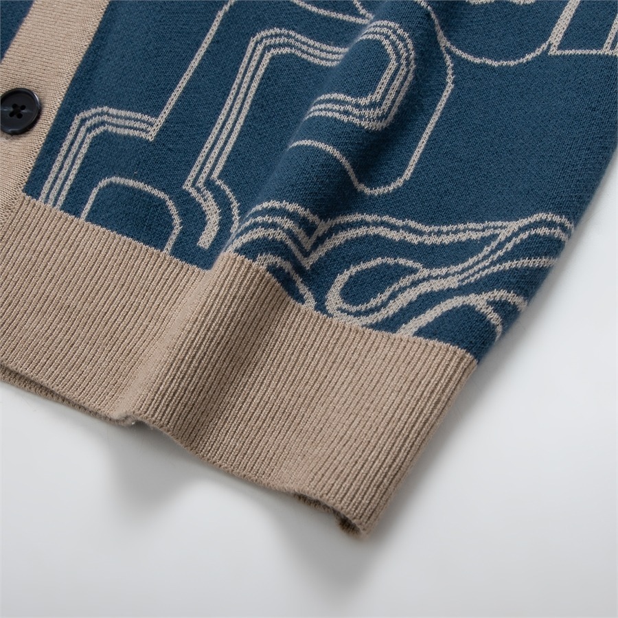 Áo len cardigan nam Aristino thiết kế cổ tròn, 2 màu cơ bản trẻ trung, chất không bai dão - AWOM02W3