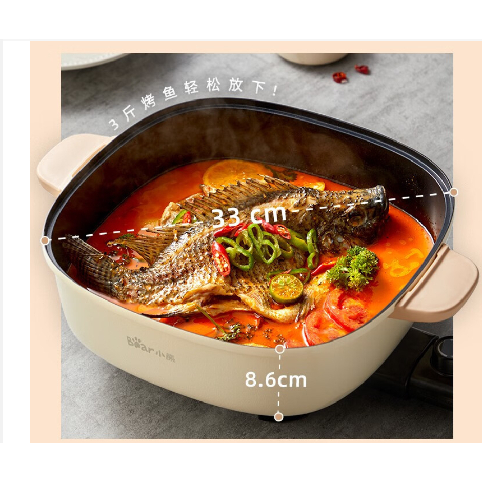 Nồi Lẩu Điện Đa Năng Công Suất 2000w Dung tích 6L Bear DHG-D60L5 Chính Hãng BEAR- Bảo Hành 12 Tháng