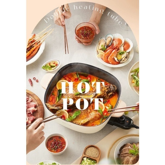 Nồi Lẩu Điện Đa Năng Công Suất 2000w Dung tích 6L Bear DHG-D60L5 Chính Hãng BEAR- Bảo Hành 12 Tháng