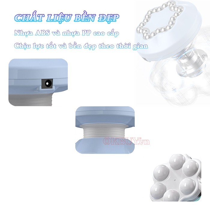 Máy massage cầm tay XF-76 - Thư giãn toàn thân đầu, tay chân, lưng, bụng | OKbuy