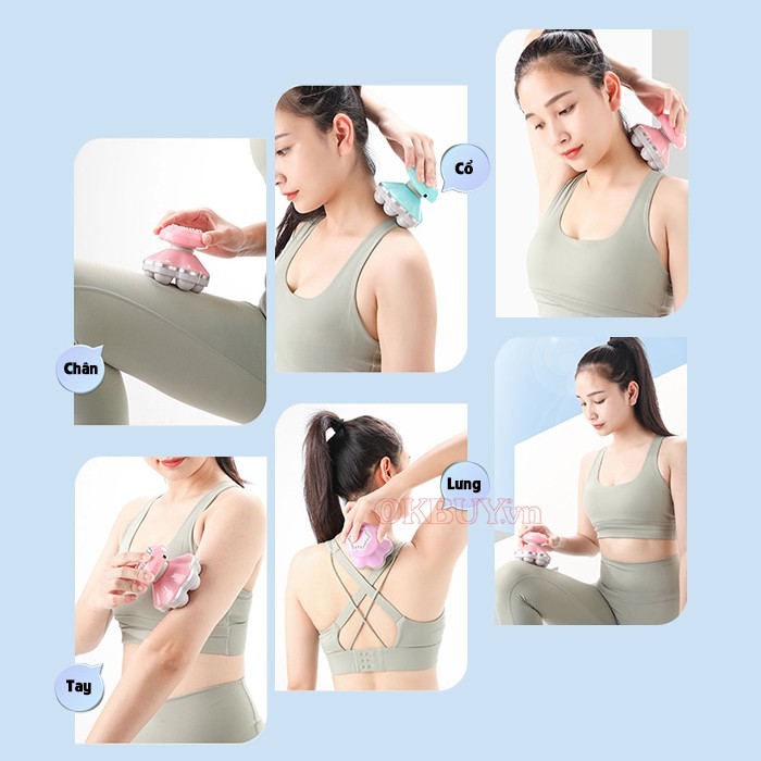 Máy massage cầm tay XF-76 - Thư giãn toàn thân đầu, tay chân, lưng, bụng | OKbuy
