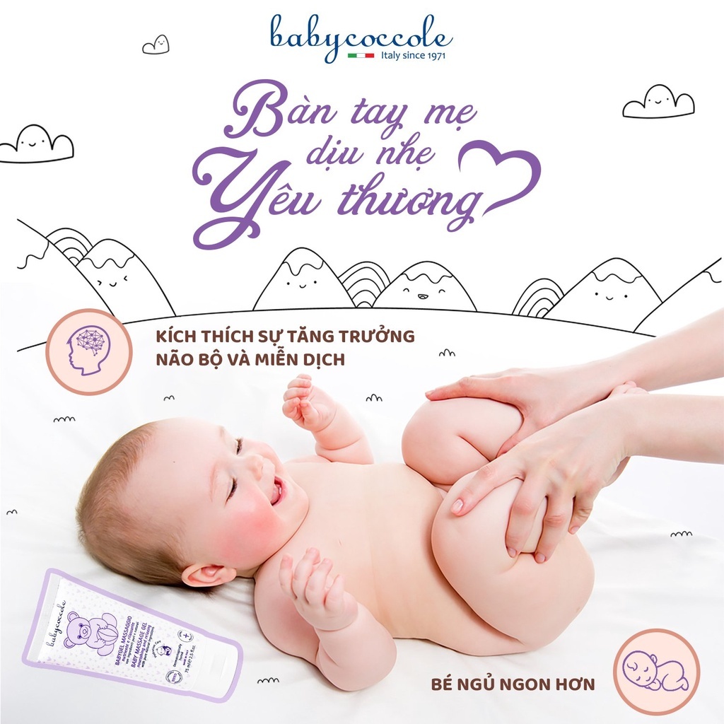 Gel massage cho bé Babycoccole 0M+ chiết xuất hạnh nhân 75ml