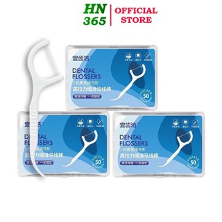 Hộp 50 chiếc tăm chỉ nha khoa nhật bản dental floss picks