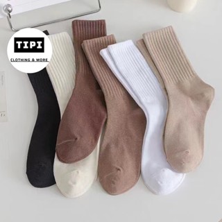 [Hàng chuẩn - có so sánh] Tất Vớ Cổ Cao Nam Nữ Trơn cổ gân to Q1