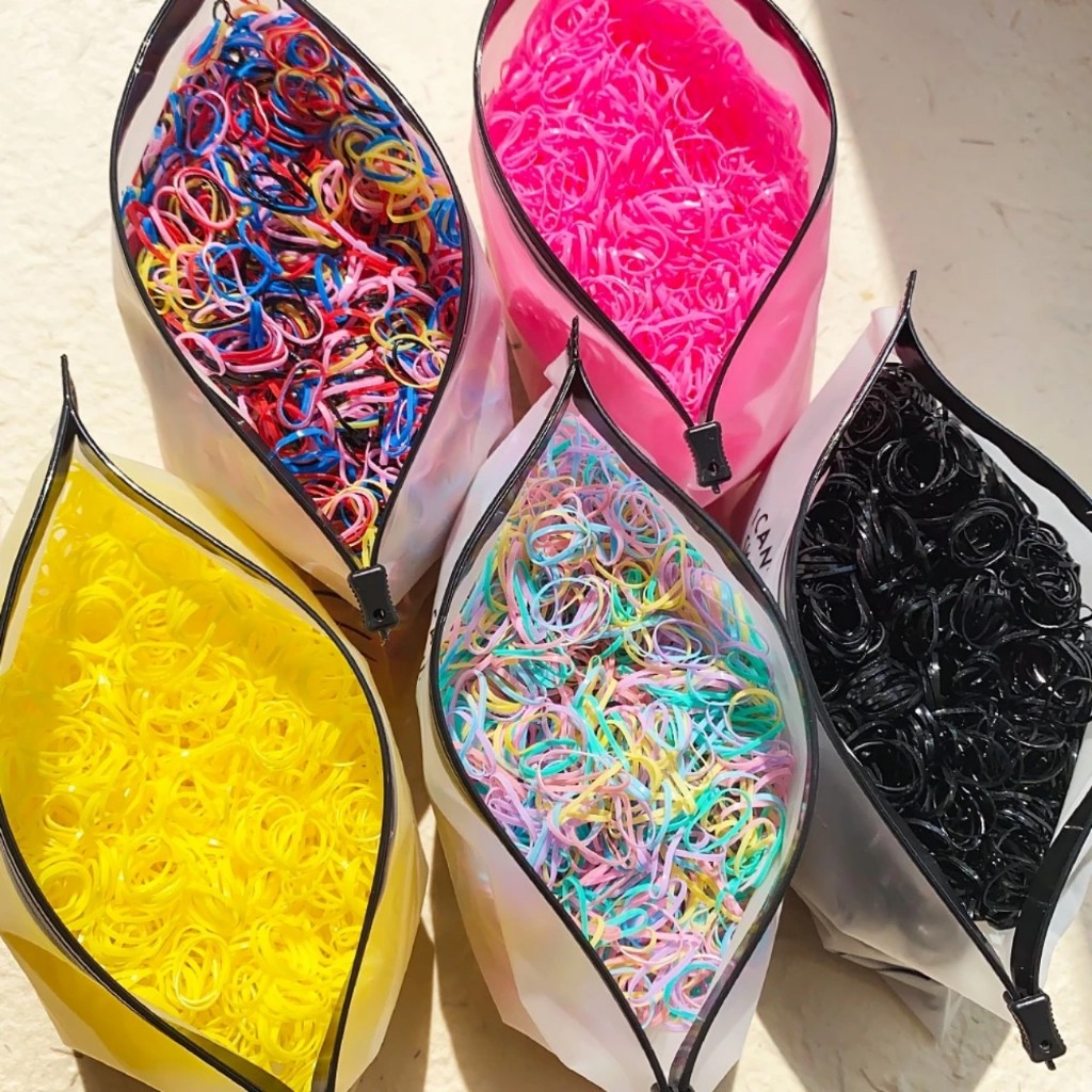 Dây buộc tóc rainbow sắc màu, Chun buộc tóc siêu dai sử dụng tiện lợi