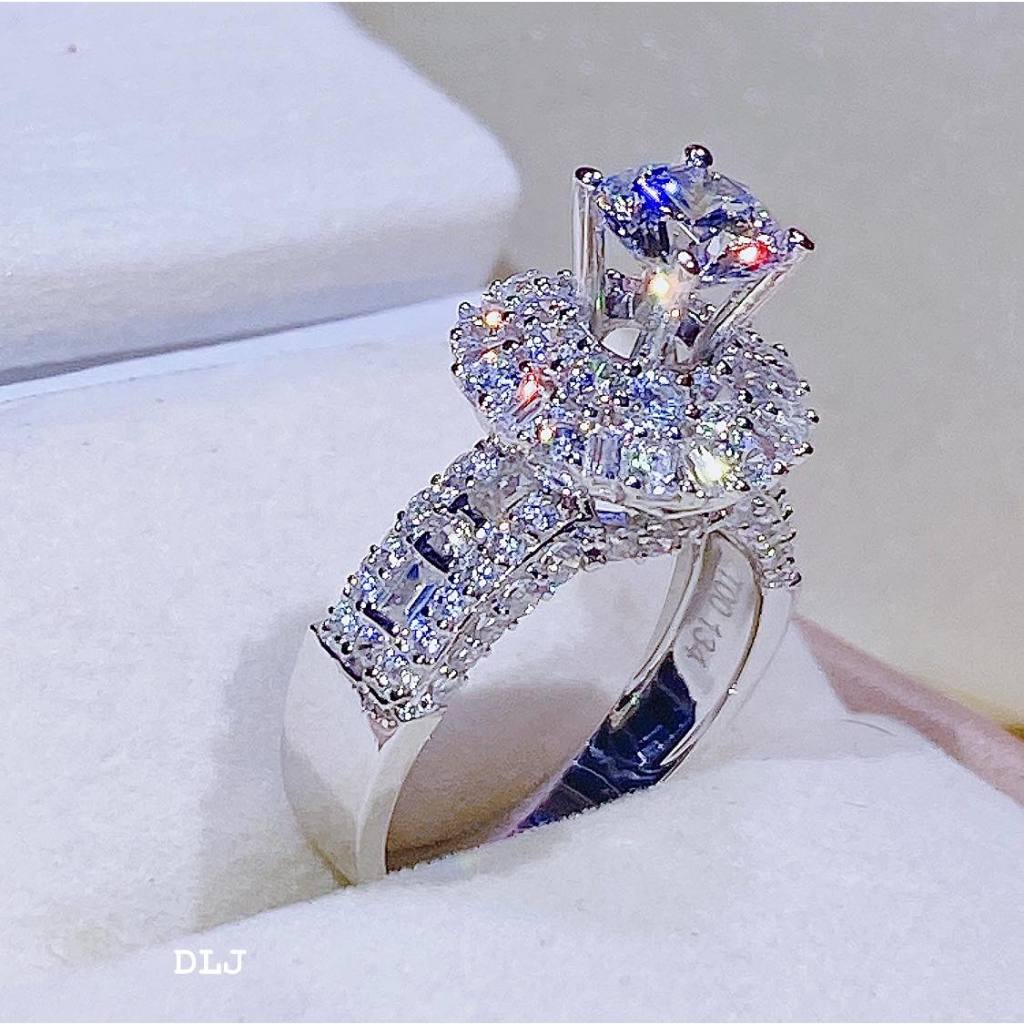 Nhẫn Nữ,Nhẫn Xi Ba.ch Ki.m đính đá trắng sáng dành cho mấy chị thích sự lãng mạng và quyến rủ