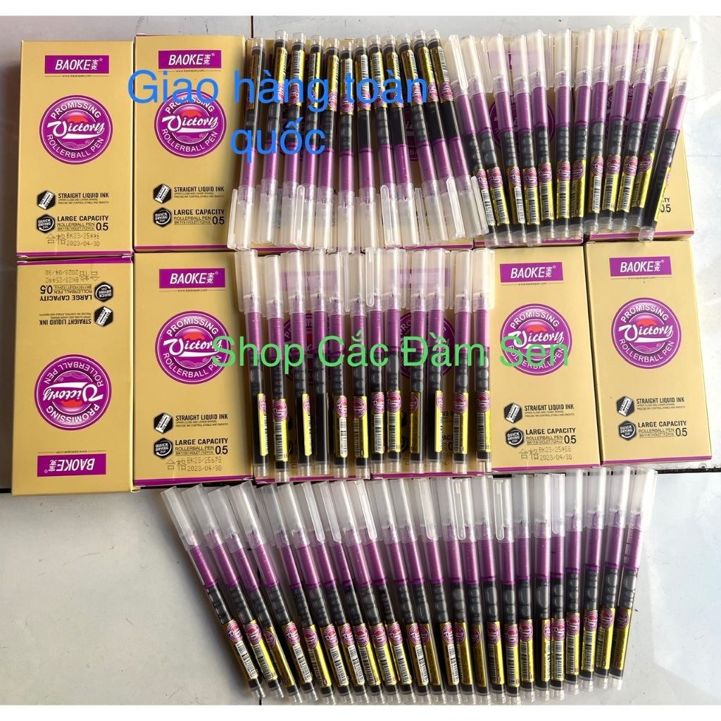 12 cây Bút lông kim mực gel nước Baoke BK119 / Bút nước 119 ngòi 0.5mm