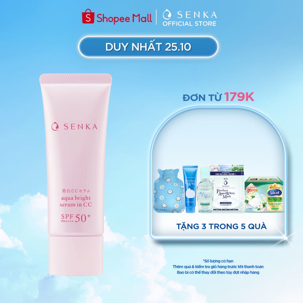 Senka Chống Nắng 3 Trong 1 Senka Aqua Bright Serum in CC 40G