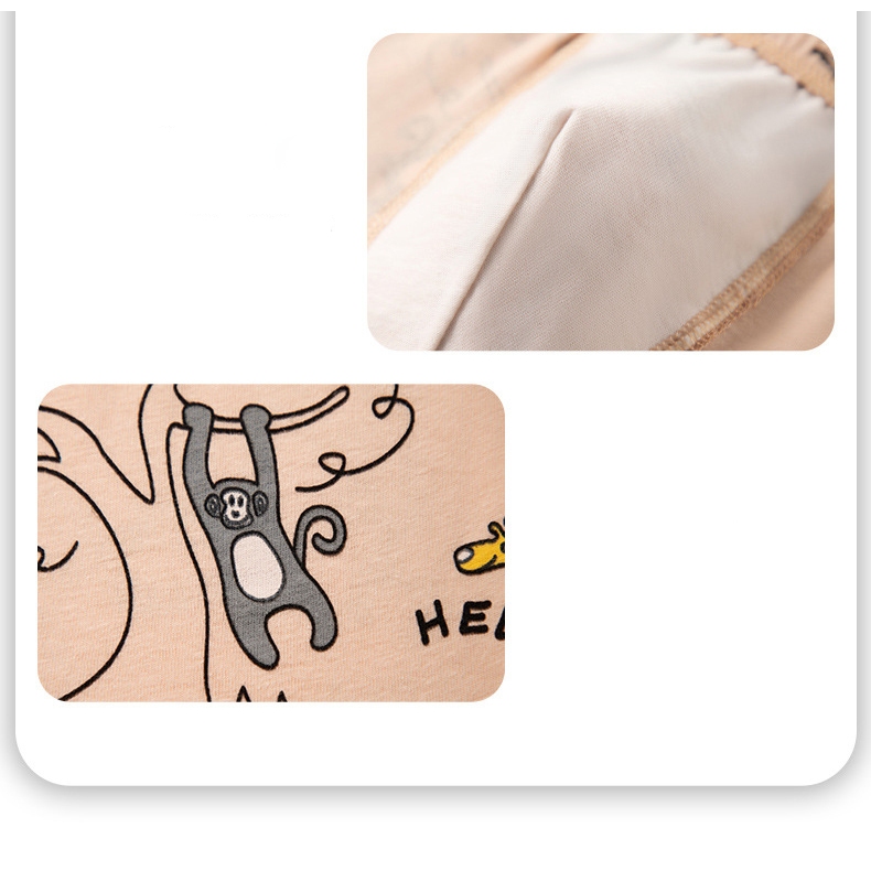 Combo 4 quần sịp đùi bé trai họa tiết hươu cao cổ, quần lót cho bé trai cotton thoáng mát hình ngộ nghĩnh dễ thương