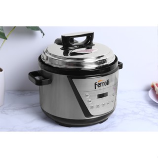 Nồi áp suất điện Ferroli FPC900-D 5 lít - sản phẩm chính hãng - Công suất:  900W Chất liệu:  Lòng nồi inox