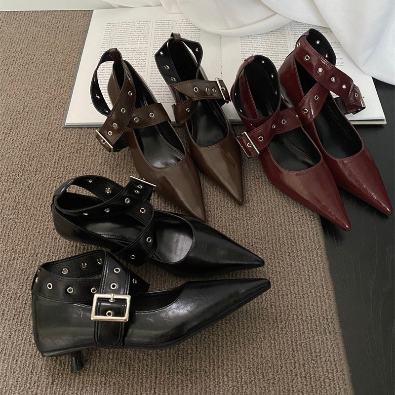 GIÀY BÍT NỮ MŨI NHỌN ĐẾ CAO 2,5cm