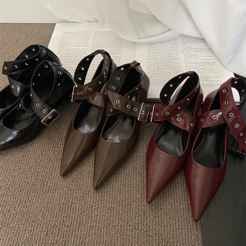 GIÀY BÍT NỮ MŨI NHỌN ĐẾ CAO 2,5cm