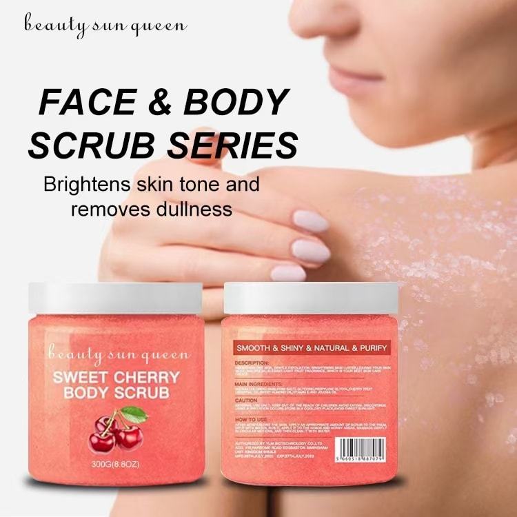 Tẩy Da Chết ANH ĐÀO 300gr Tẩy Da Chết Mặt Và Body Làm Sáng Da, Mịn Mượt & Mùi Hương Ngọt Ngào Keratine Queen