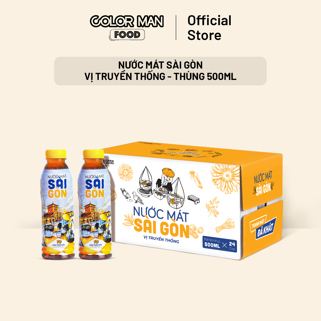 Thùng nước mát Sài Gòn vị truyền thống COLOR MAN