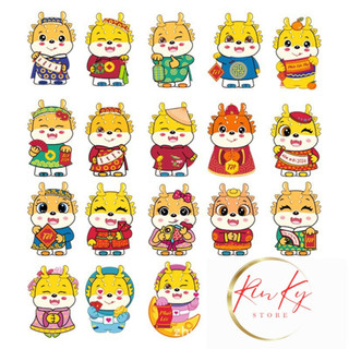50 bao lì xì chibi tết 2024 rồng dễ thương