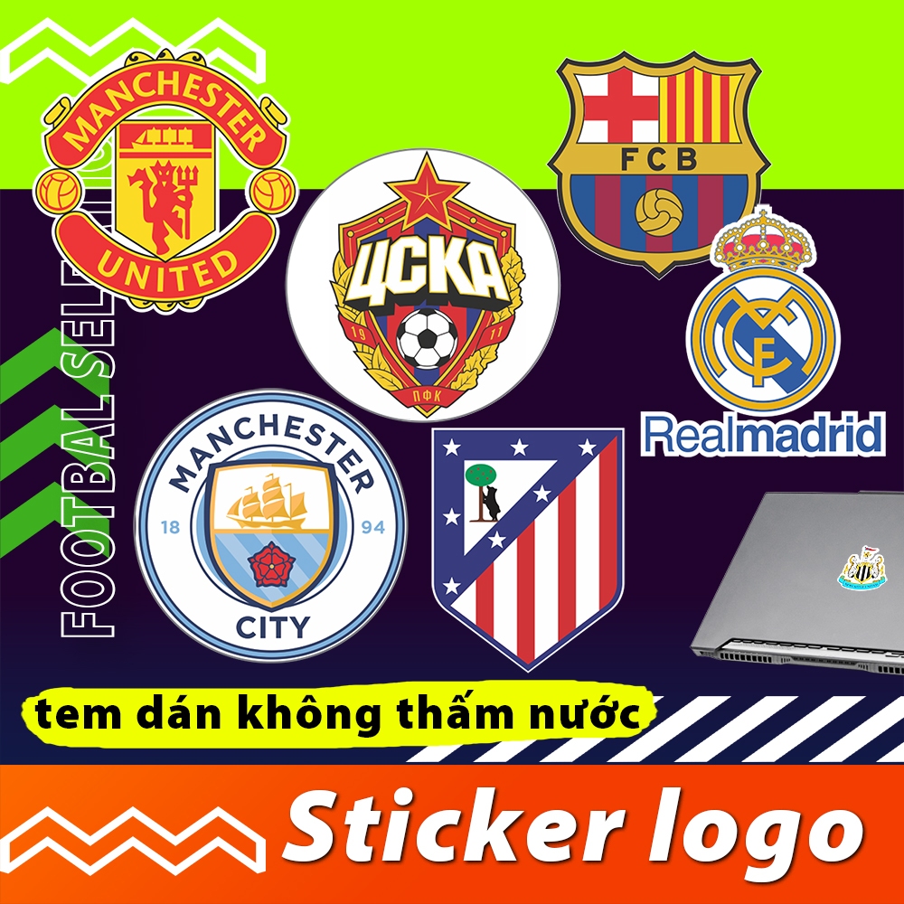 Tem dán Sticker không thấm nước logo MC Manchester City đội bóng dán laptop máy tính,mũ bh,điện thoại,ô tô xe máy