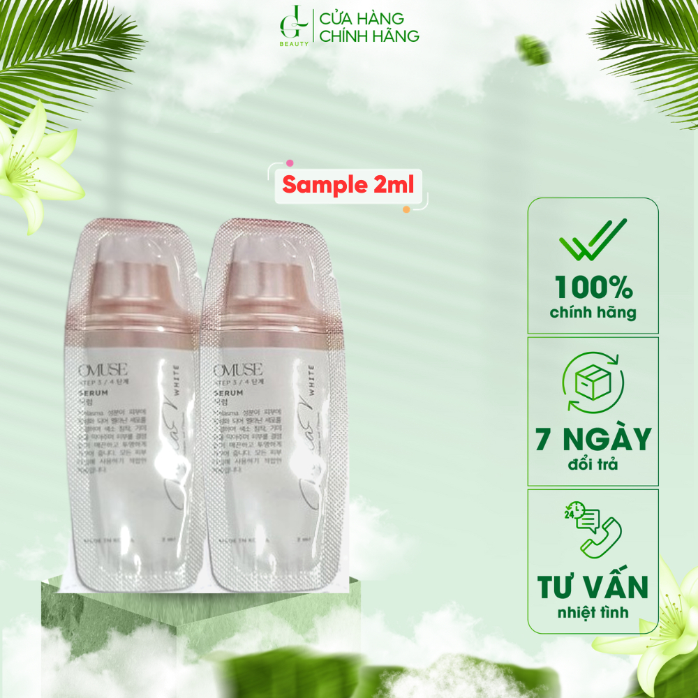 Sample 2ml Tinh chất mờ nám và tàn nhang chuyên sâu OMUSE MelaV White Serum Mẫu thử