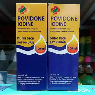 Dung dịch Povidine 10% hay còn được gọi cồn đỏ dung tích 100ml