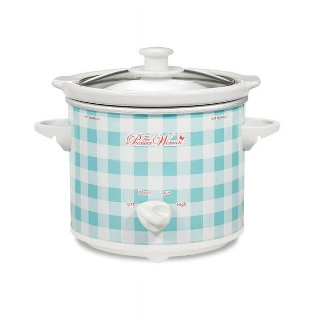 Bộ 2 Nồi nấu chậm Breezy Blossom and Teal Gingham - Pioneer Woman