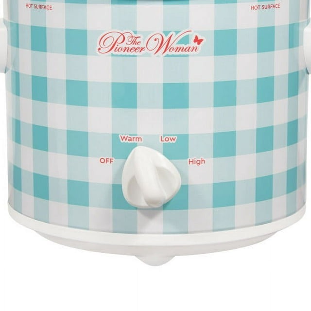 Bộ 2 Nồi nấu chậm Breezy Blossom and Teal Gingham - Pioneer Woman