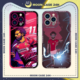 Ốp lưng iphone cạnh vuông MOON CASE 24H Liverpool Salah 6/7/8plus/x/xs/11/12/13/14pro/plus/promax
