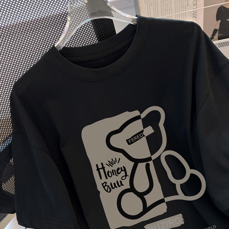 Áo Thun Unisex Ngắn tay Gấu Honey Buu Chất Cotton form Rộng Thời Trang Zenkonu TOP NAM 295V2