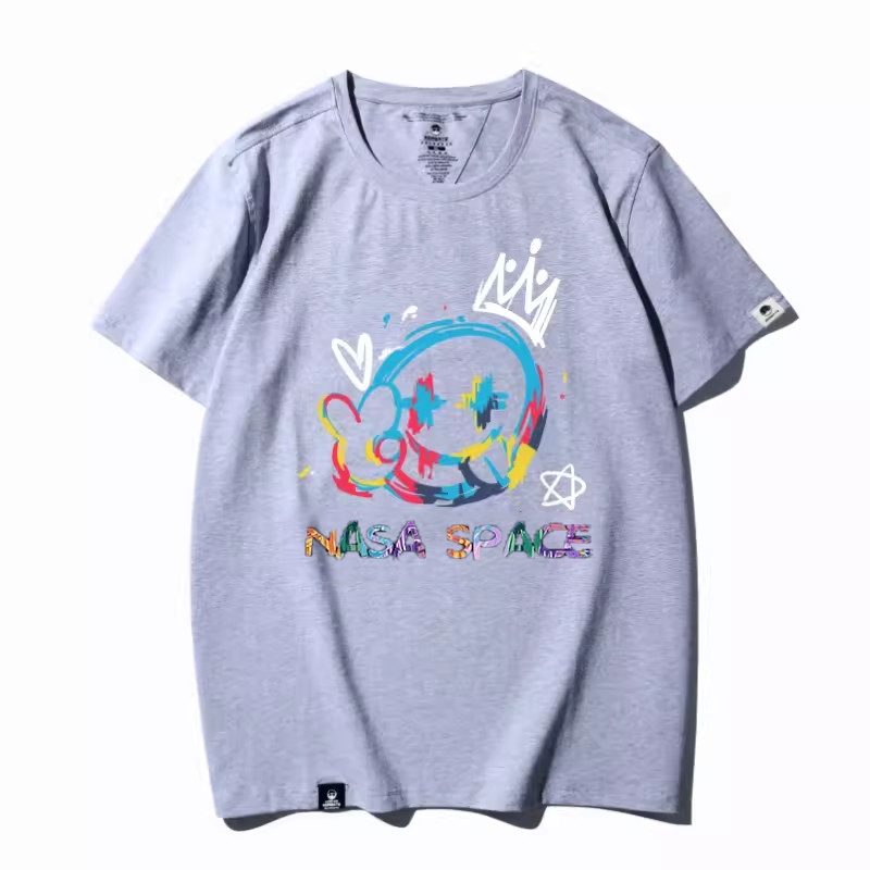 Áo Thun Unisex Ngắn Tay Cổ Tròn In Họa Tiết Dễ Thương Chữ NASASPACE Chất Cotton Thời Trang Zenkonu TOP NAM 293
