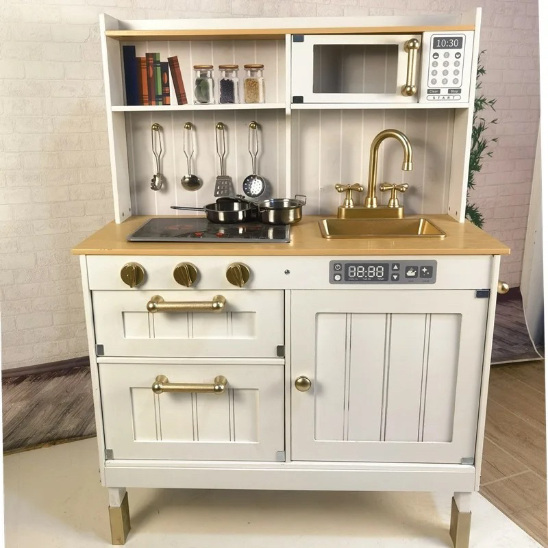 Đồ chơi nấu ăn gỗ - Kệ bếp gỗ cao 95 cm cho Bé