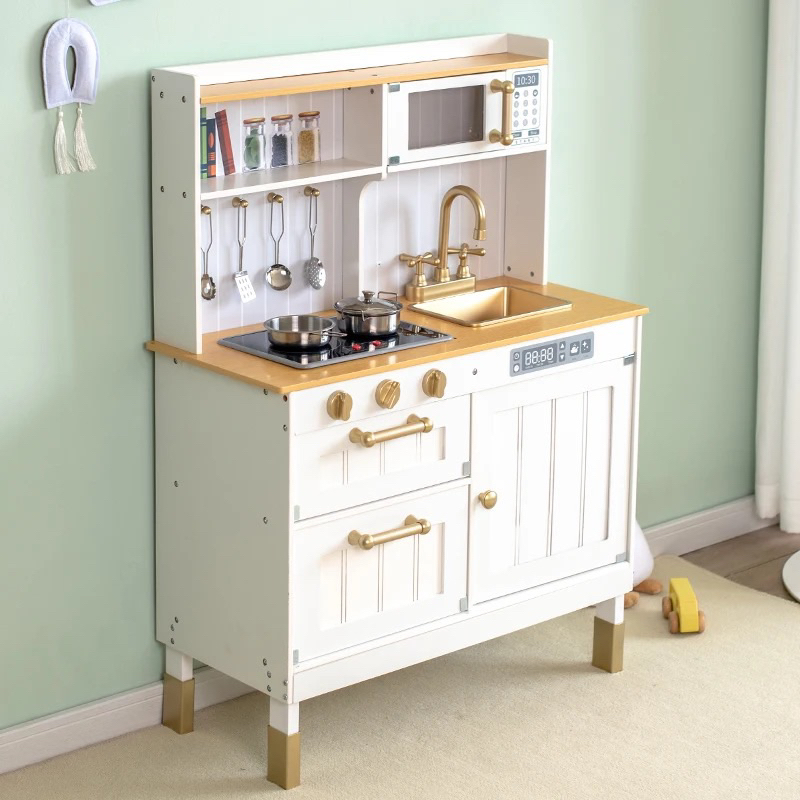 Đồ chơi nấu ăn gỗ - Kệ bếp gỗ cao 95 cm cho Bé