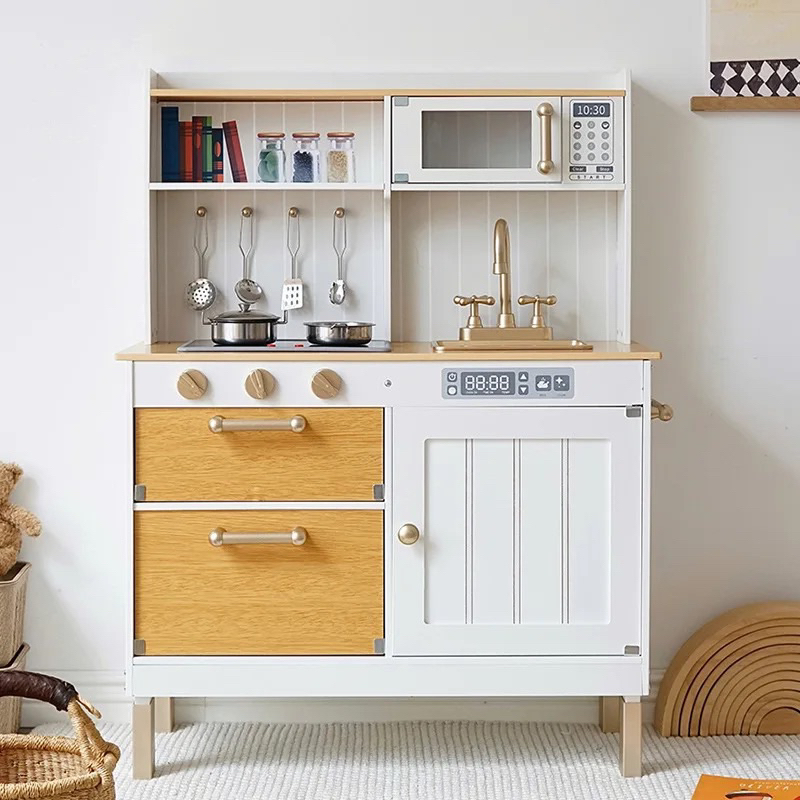 Đồ chơi nấu ăn gỗ - Kệ bếp gỗ cao 95 cm cho Bé