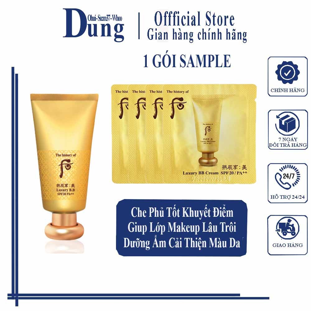 Sample Kem Lót Cao Cấp Whoo Luxury BB Cream SPF20 PA++ 1ml