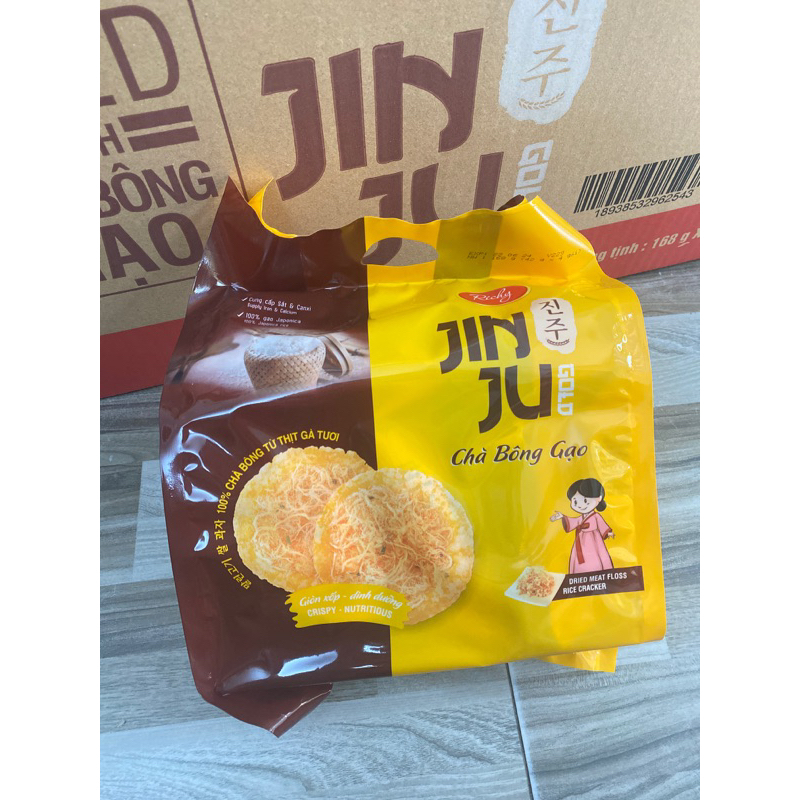 Bánh Gạo Chà Bông Richy Jinju Gold Gói 168g