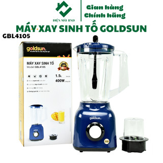 Máy xay sinh tố 1.5L Goldsun 2 cối nhựa GBL4105 - Máy xay thực phẩm 2 chế độ công suất 400w bảo hành 12 tháng dienmaybnd