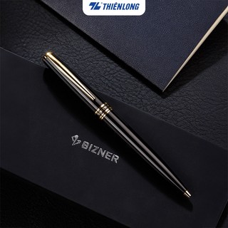 Bút bi, bút ký cao cấp Thiên Long mạ vàng 18K sang trọng, thân bút kim loại, hộp bút được thiết kế tinh tế Biz-04