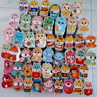 Bao lì xì chibi 2024 rồng dễ thương phản quang