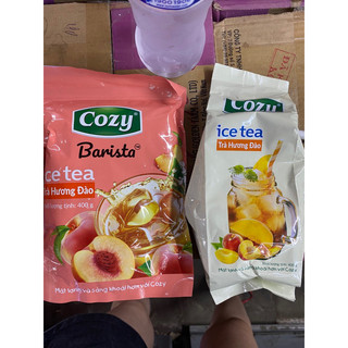 trà đào trà tranh cozy hòa tan 400 gram bao bì mới