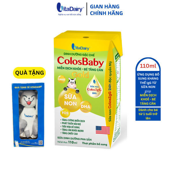 SBPS Colosbaby Gold 110ml giúp bé tăng cân, miễn dịch khỏe / thùng 48 hộp - VitaDairy