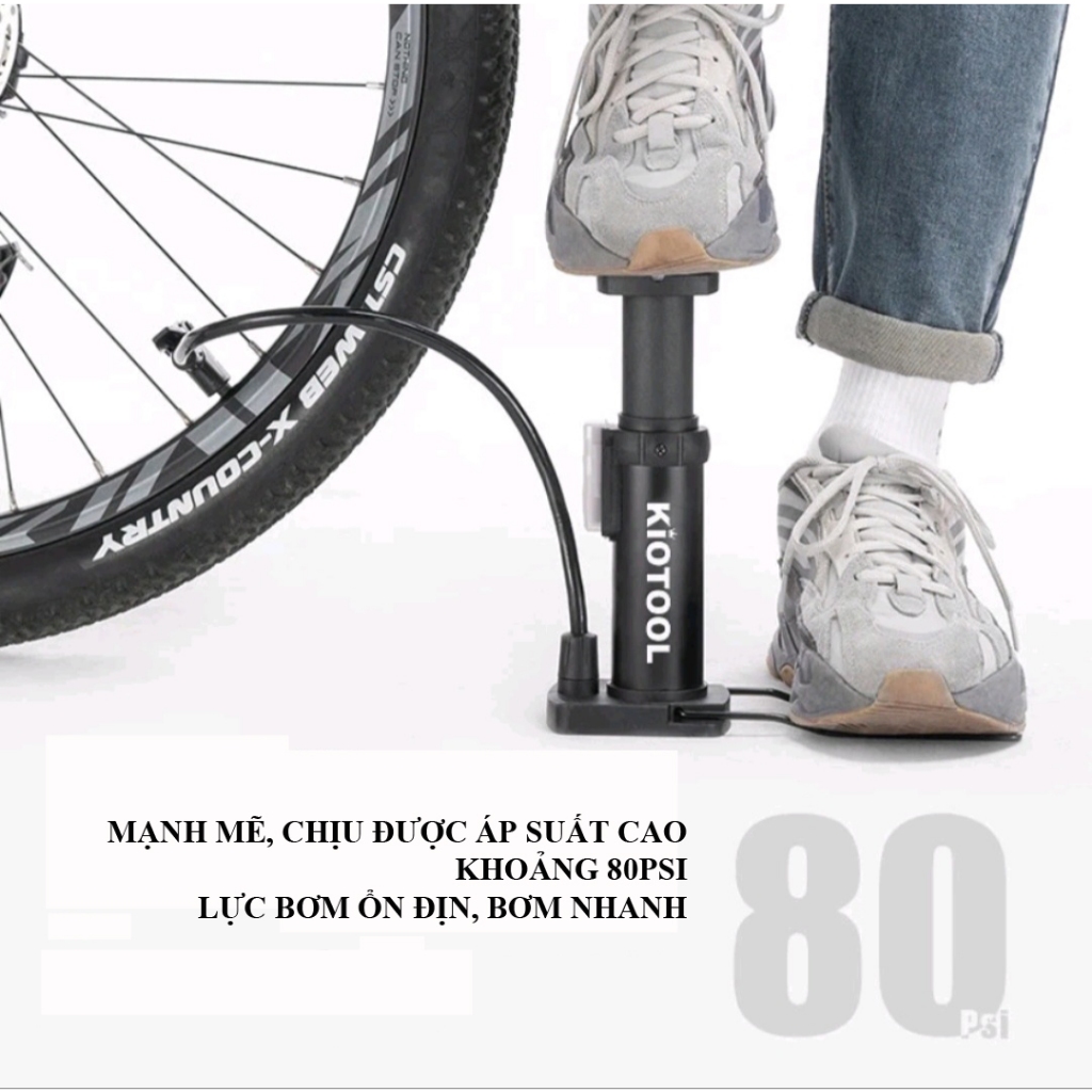 Bơm đạp chân xe đạp, bơm hơi xe máy