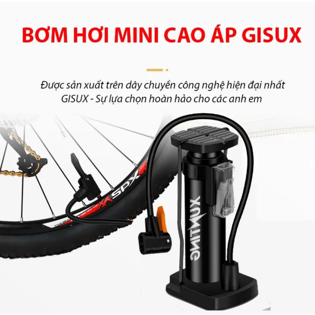 Bơm đạp chân xe đạp, bơm hơi xe máy