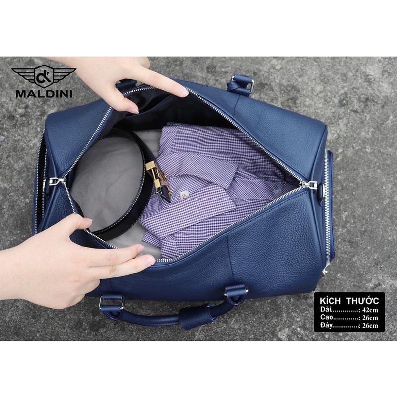 Túi Đựng Đồ Da Bò Thật - Túi Xách Du Lịch - Chính Hãng Maldini