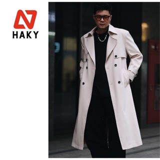 HK5 - Áo khoác măng tô Kaki nam, lót trần bông HAKY, Áo mangto