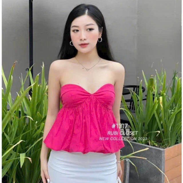 Áo Ống Quây Bí Trơn Có Mút