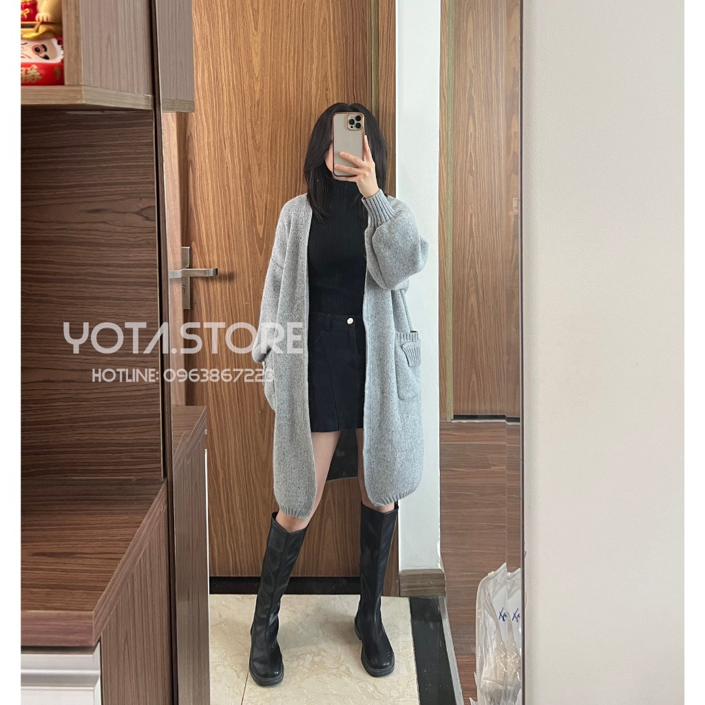 Áo khoác cardigan dáng dài 90cm - CDG05