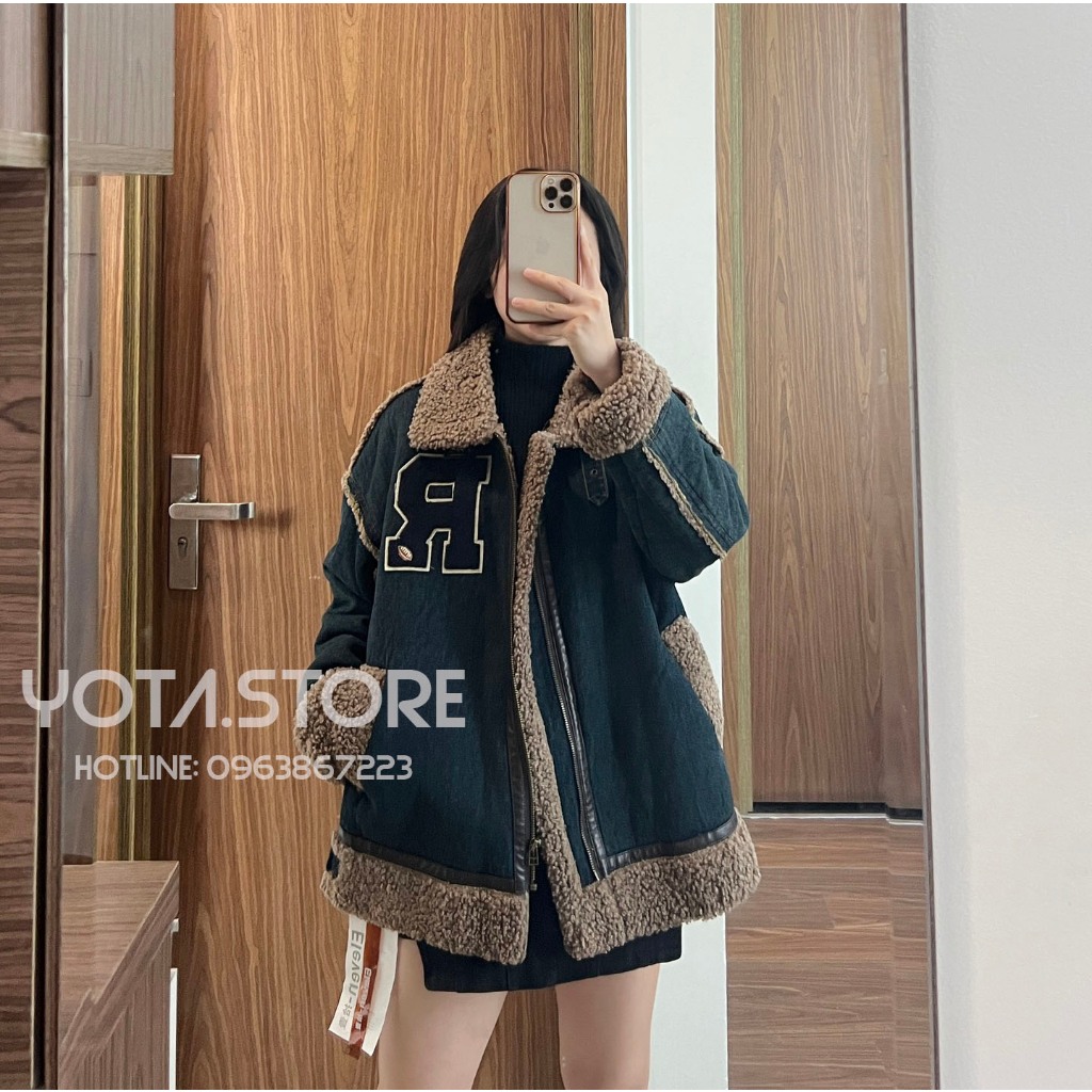 Áo khoác jeans lót lông cừu - G100