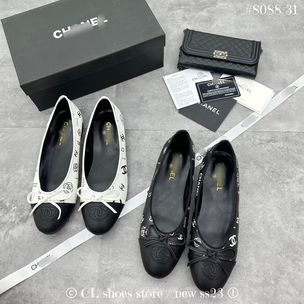 Giày búp bê đế bằng mũi tròn full phụ kiện